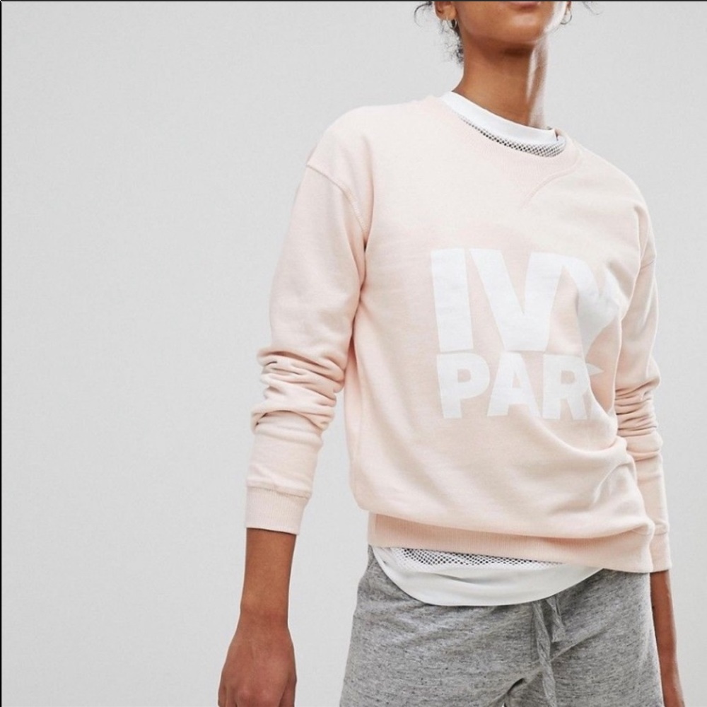 Ivy Park light pink cotton terry sweatshirt